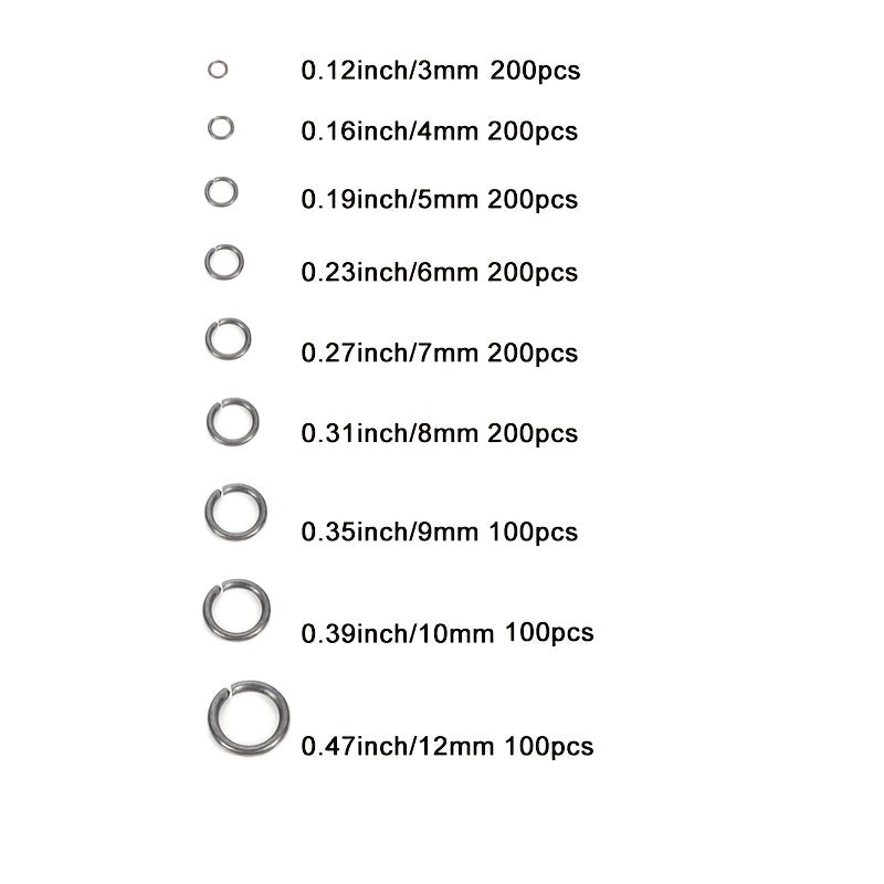 Jump Rings Split Rings Connectors Jewelry Making Supplies 4-12mm