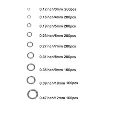 Jump Rings Split Rings Connectors Jewelry Making Supplies 4-12mm