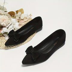 Women's Bowknot Ballet Flats Soft Sole Slip On Shoes