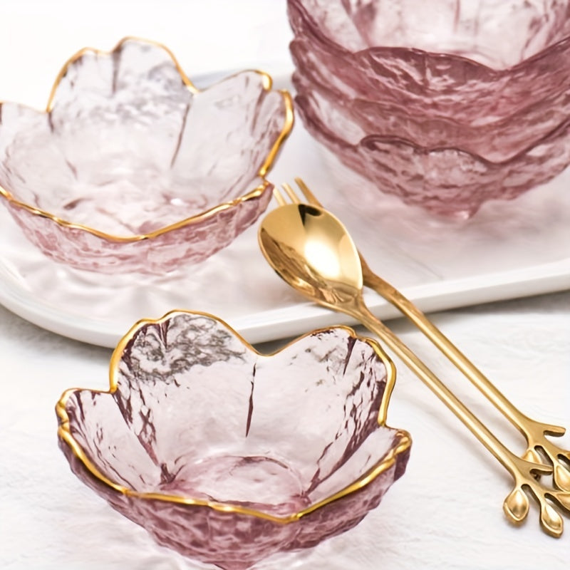 Golden Sauce Bowl with Cherry Blossoms - Seasoning & Decor