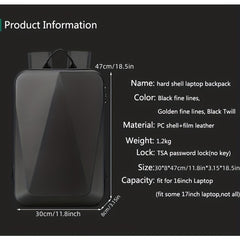 Large Capacity Waterproof Laptop Backpack w/ USB Charging