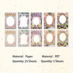30 Sheets Retro Border Washi Paper For Scrapbooking DIY Decorative Collage