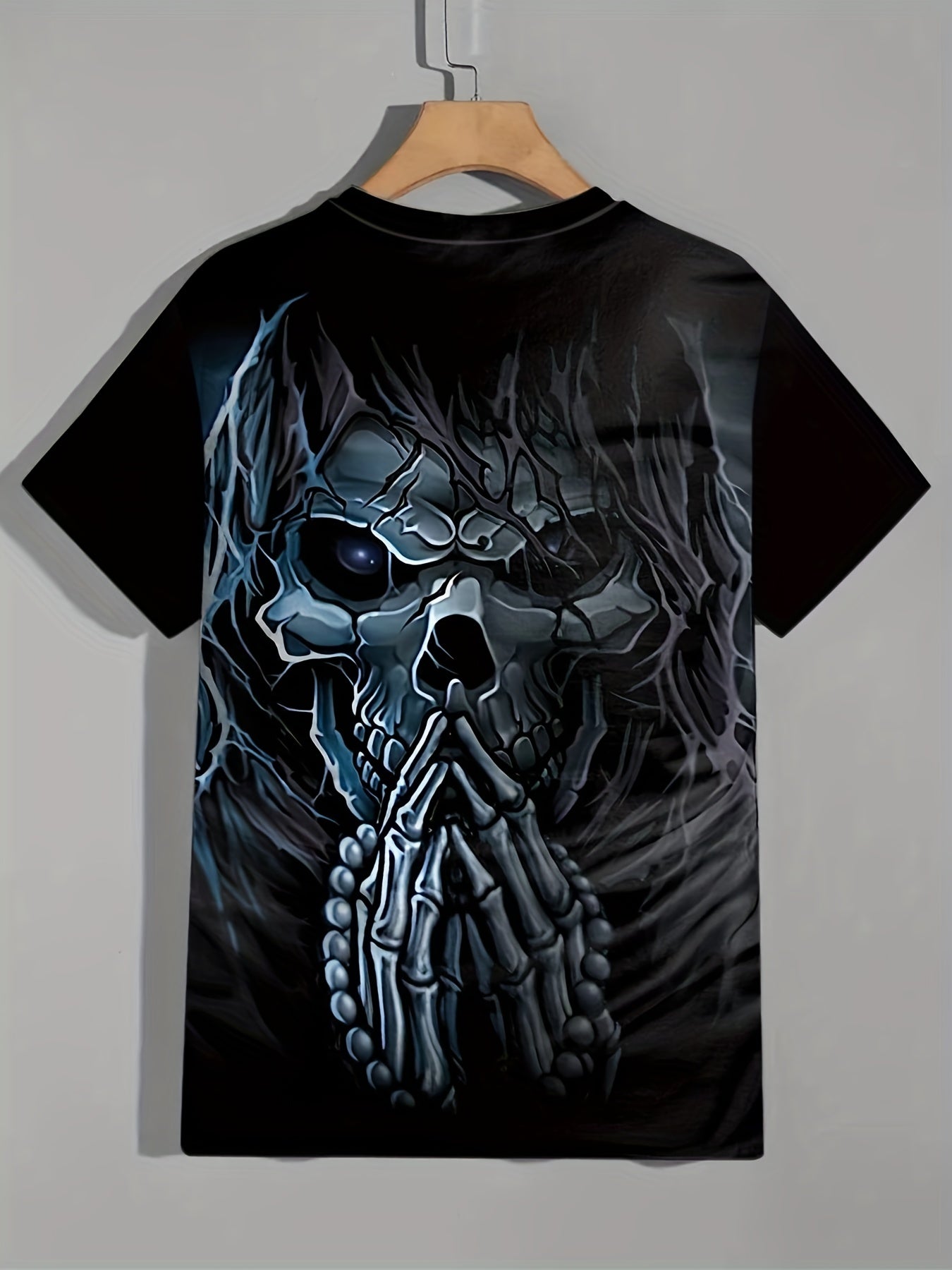 Men's Cartoon Skeleton Graphic T-shirt 3D Print Tee for Summer Outdoors