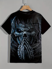 Men's Cartoon Skeleton Graphic T-shirt 3D Print Tee for Summer Outdoors