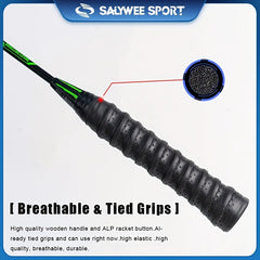 2pcs Carbon Fiber Badminton Rackets - Ultralight for Training