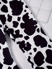 Cow Slim Flare Leg Pants for Toddler Girls