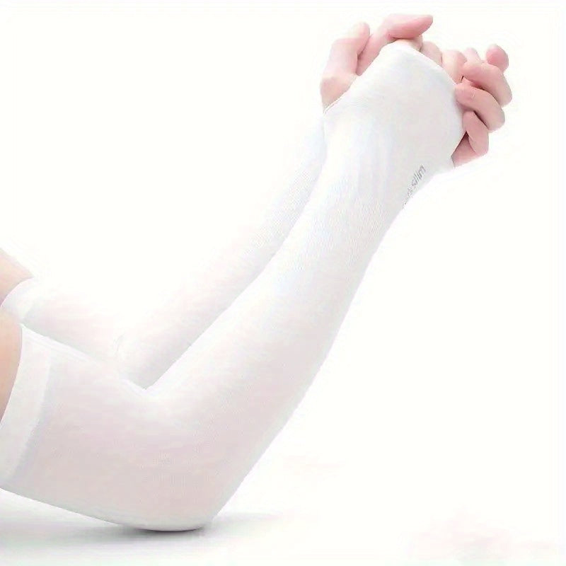 Women's Ice Silk Sunproof Sleeves Elastic UV Protection Breathable Sleeves