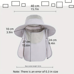 Summer 3-in-1 Fishing Sun Hat UV Protection