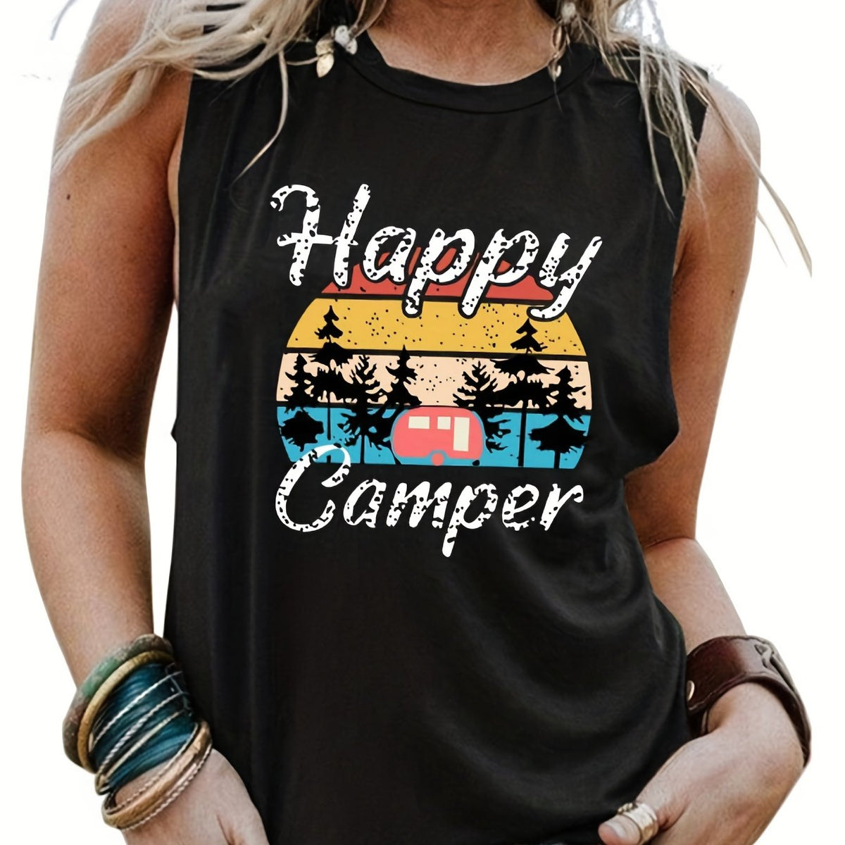 Women's Letter Print Tank Top for Summer