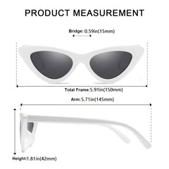 Vintage Cat Eye Sunglasses for Women Clout Goggles Plastic Frame Glasses