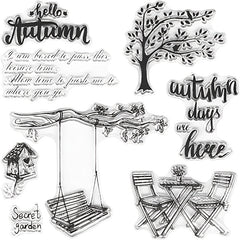 Hello Autumn & Sweet Garden Swing Clear Stamps Set