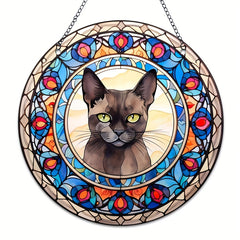 Acrylic Jewel Cat Scratch Sun Window Hanging Panel Decor