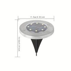 4 Pack Solar Ground Lights Outdoor Waterproof Deck Lights for Landscape