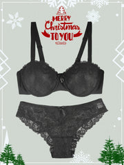  Sexy Lace Push Up Bra & Panty Set
