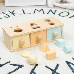Wooden Shape Sorting & Stacking Toy for Toddlers