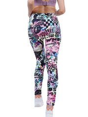 Women's Multicolor Figure Print Cropped Pants