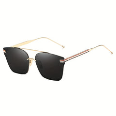 Square Striped UV400 Sunglasses for Driving Vacation Travel