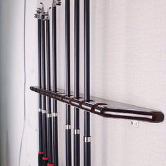 Solid Wood Fishing Rod Storage Rack Wall Mounted Display Holder