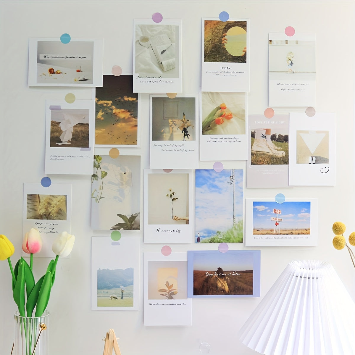 Set of 30 Nordic Postcards for Girlish Heart Bedroom Decor