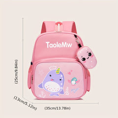 Kids Princess Cartoon Backpack for Girls Boys with Coin Purse