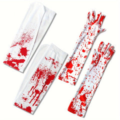 Halloween Horror Blood Gloves and Socks Set