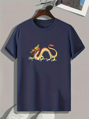 Dragon Print Men's Graphic T shirt Casual Comfy Tees For Summer
