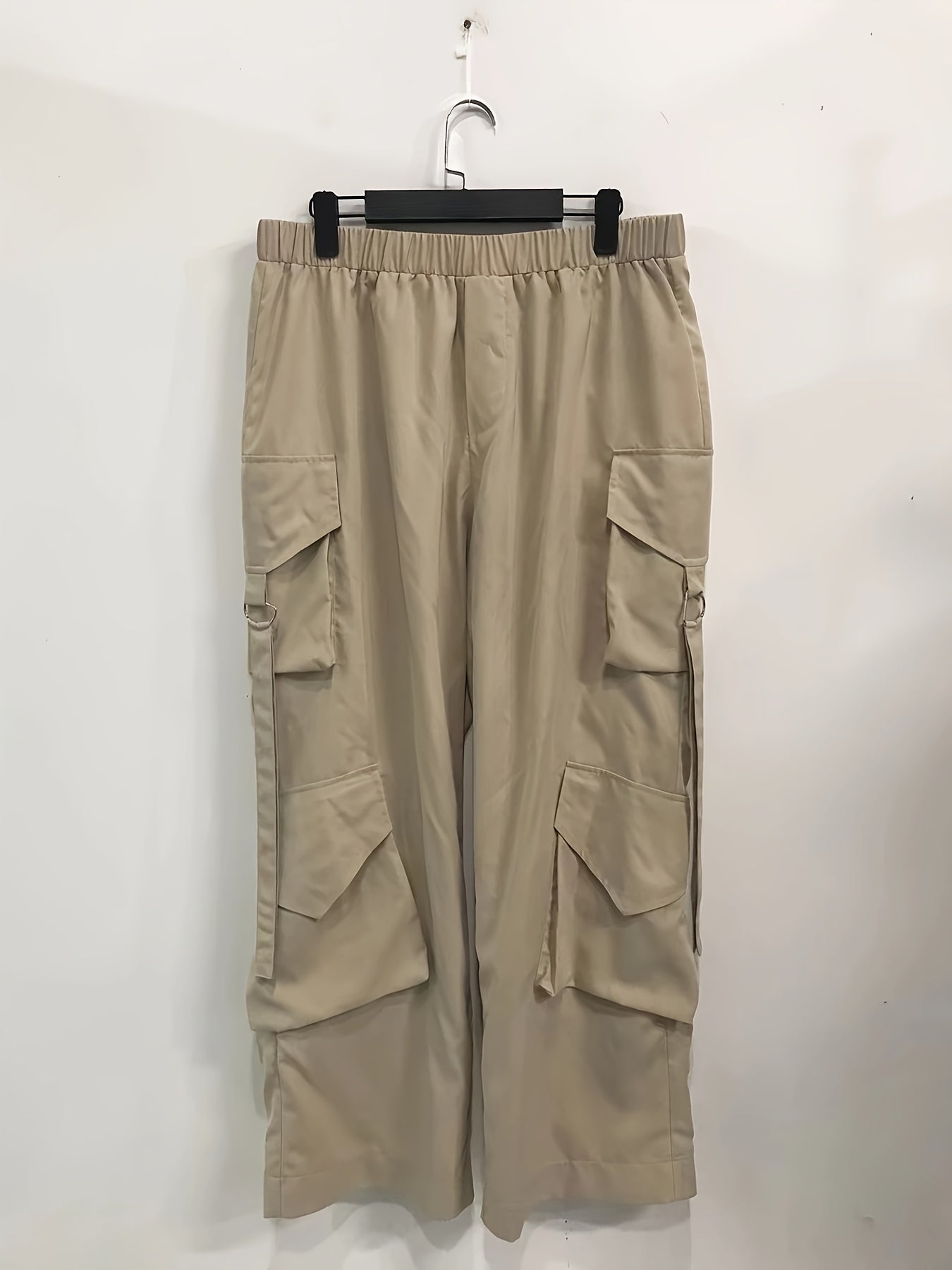  High Rise Wide Leg Cargo Trousers