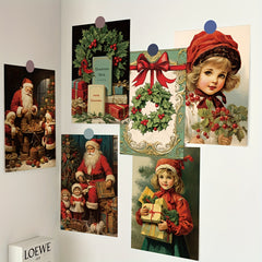 10pcs Christmas Card Postcard Message Indoor Wall Decoration Diy Sticker