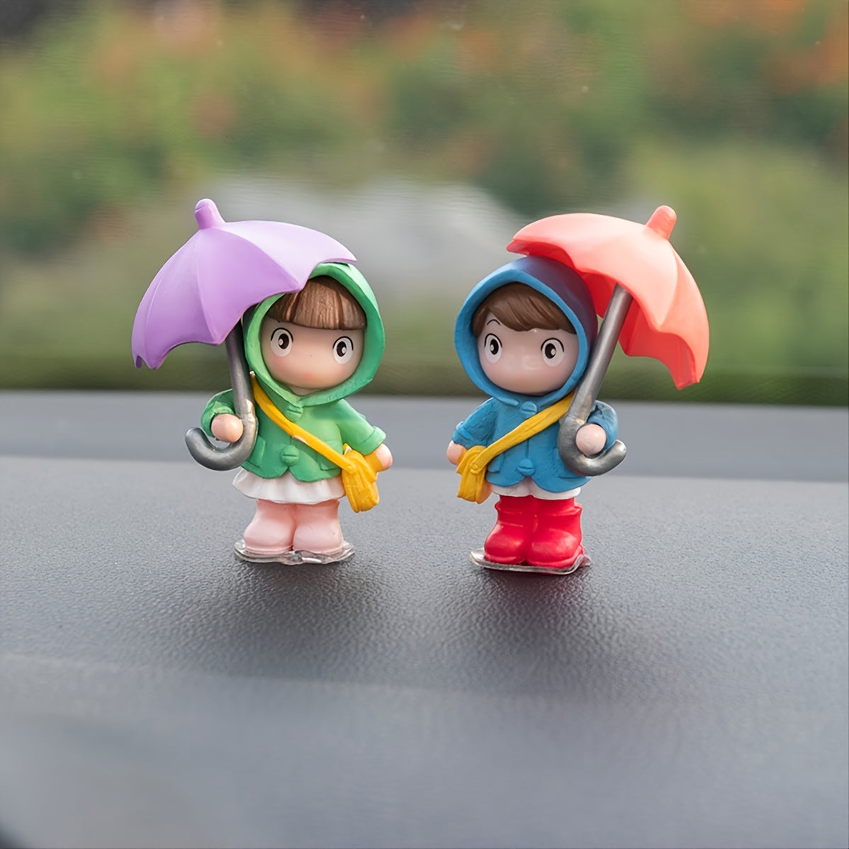 2pcs Umbrella Couple Car Decorations