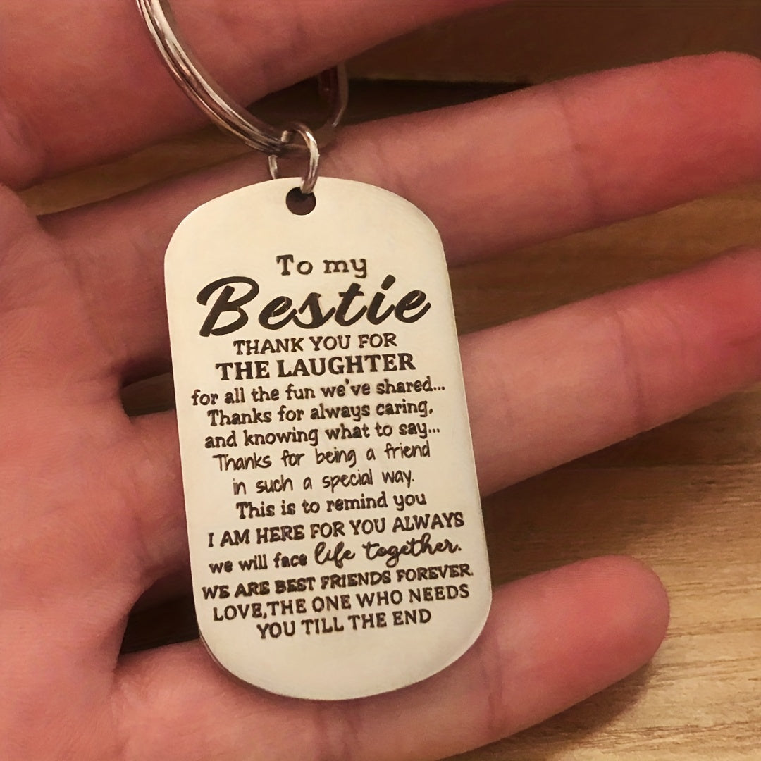 Bestie Friendship Stainless Steel Keychains - Inspiration Key Tag