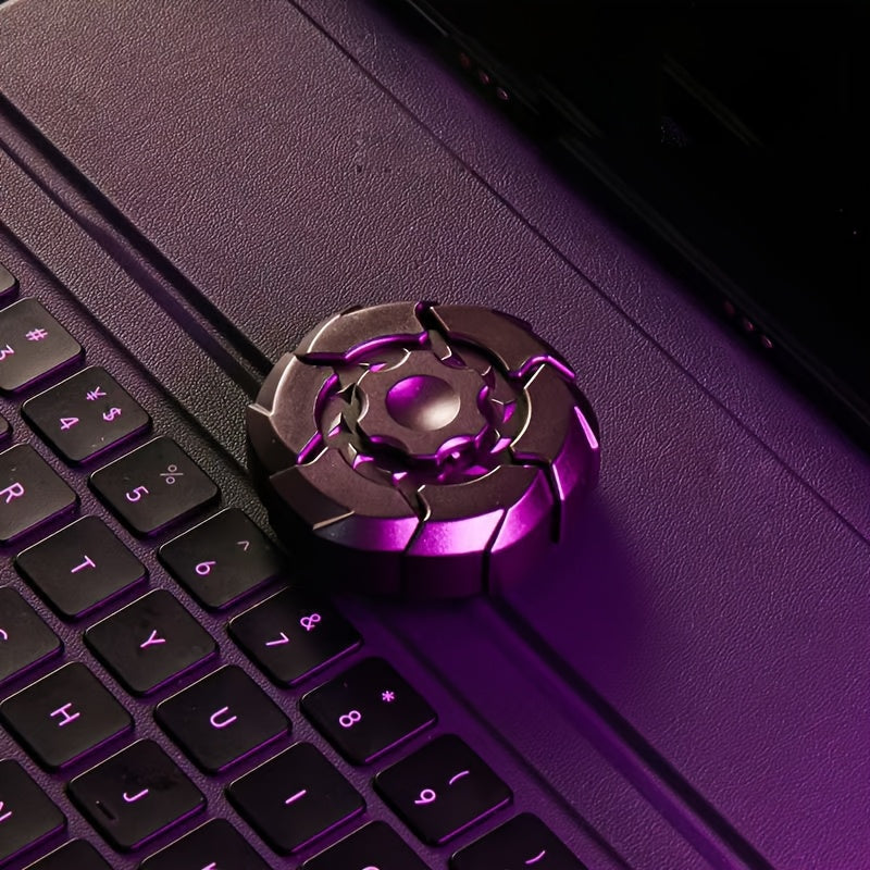 Vibrant Fidget Spinner Toy w/ Sensitive Gyroscope Colorful Patterns Durable ABS