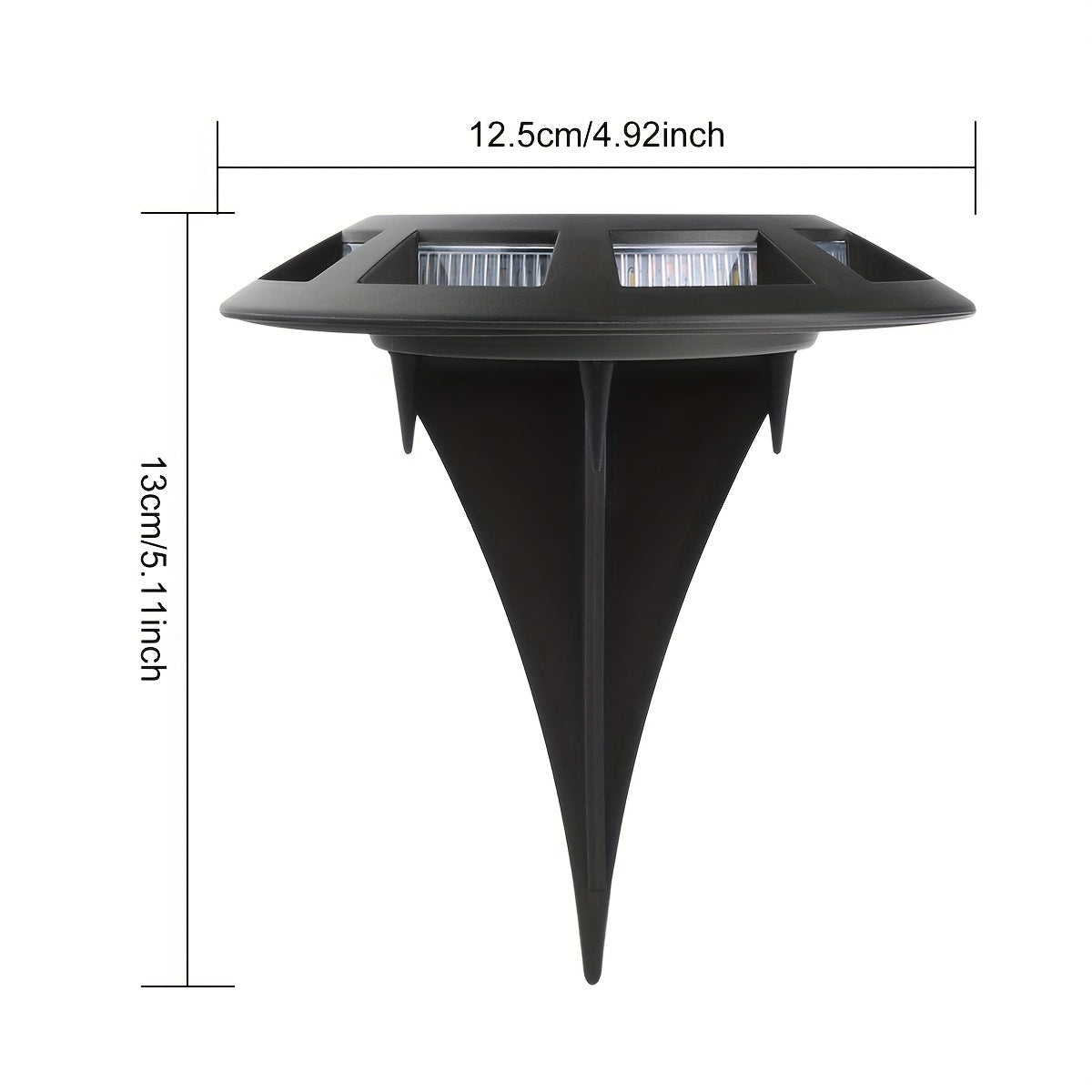 4pcs Solar Buried Lamp Outdoor Waterproof Lawn Decoration Night Light