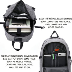 Anti Theft Laptop Backpack with USB Charging Port Slim Waterproof College School