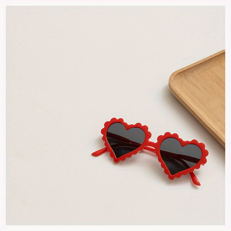 Girls Heart Sunglasses - Sun Protection for Beach Holiday