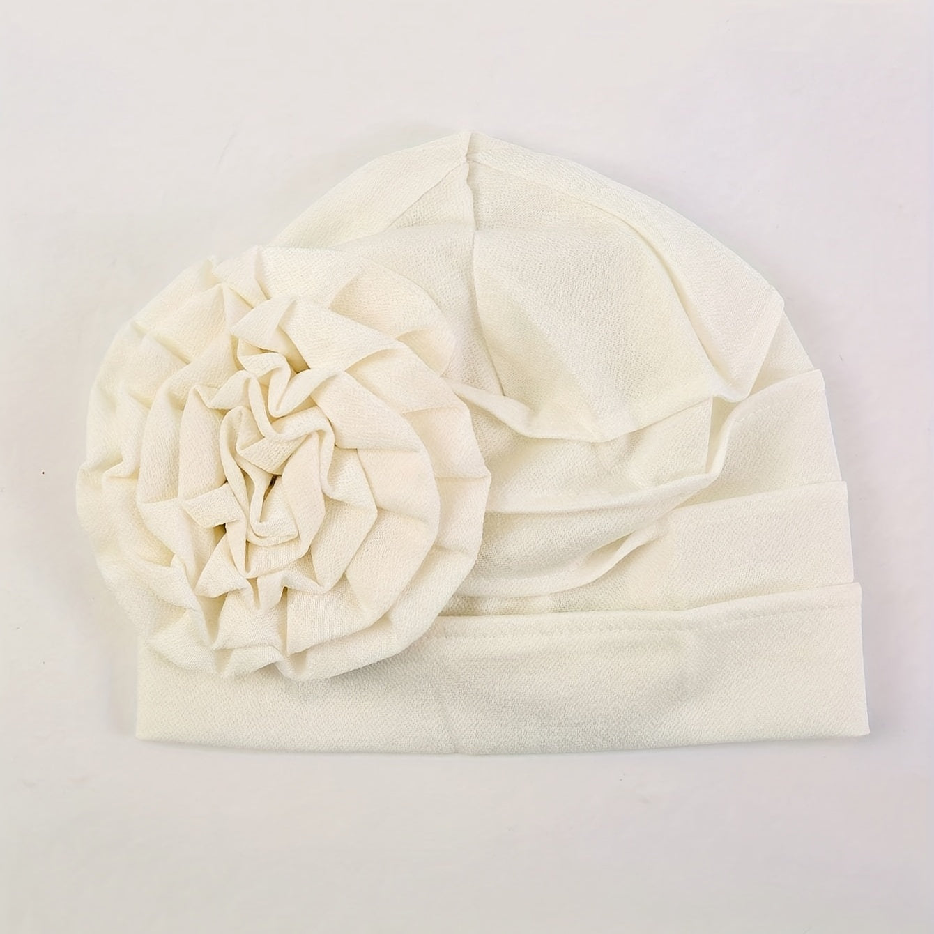 Plate Flower Turban Cap Elastic Head Wrap Ramadan Head Scarf Bonnet