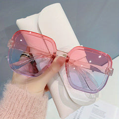Square Block Frame Sunglasses UV400