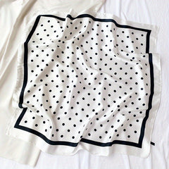Polka Dot Bandana Casual Neckerchief Scarf Head Wrap Bag Handle Charm