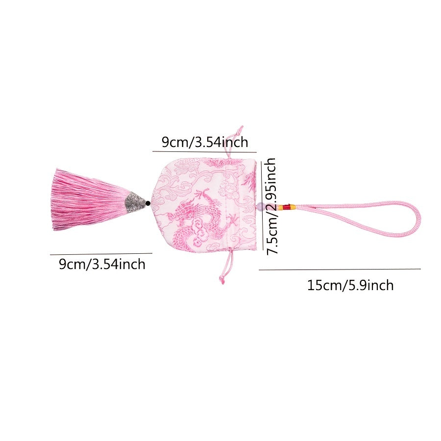 Chinese Spice Bags Dragon Pattern Lucky Bag Hanging In Car