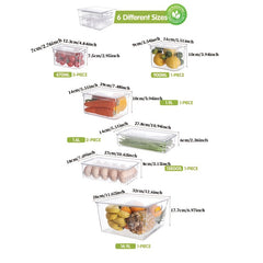 16pcs Refrigerator Storage Box Food Classification Storage Tank