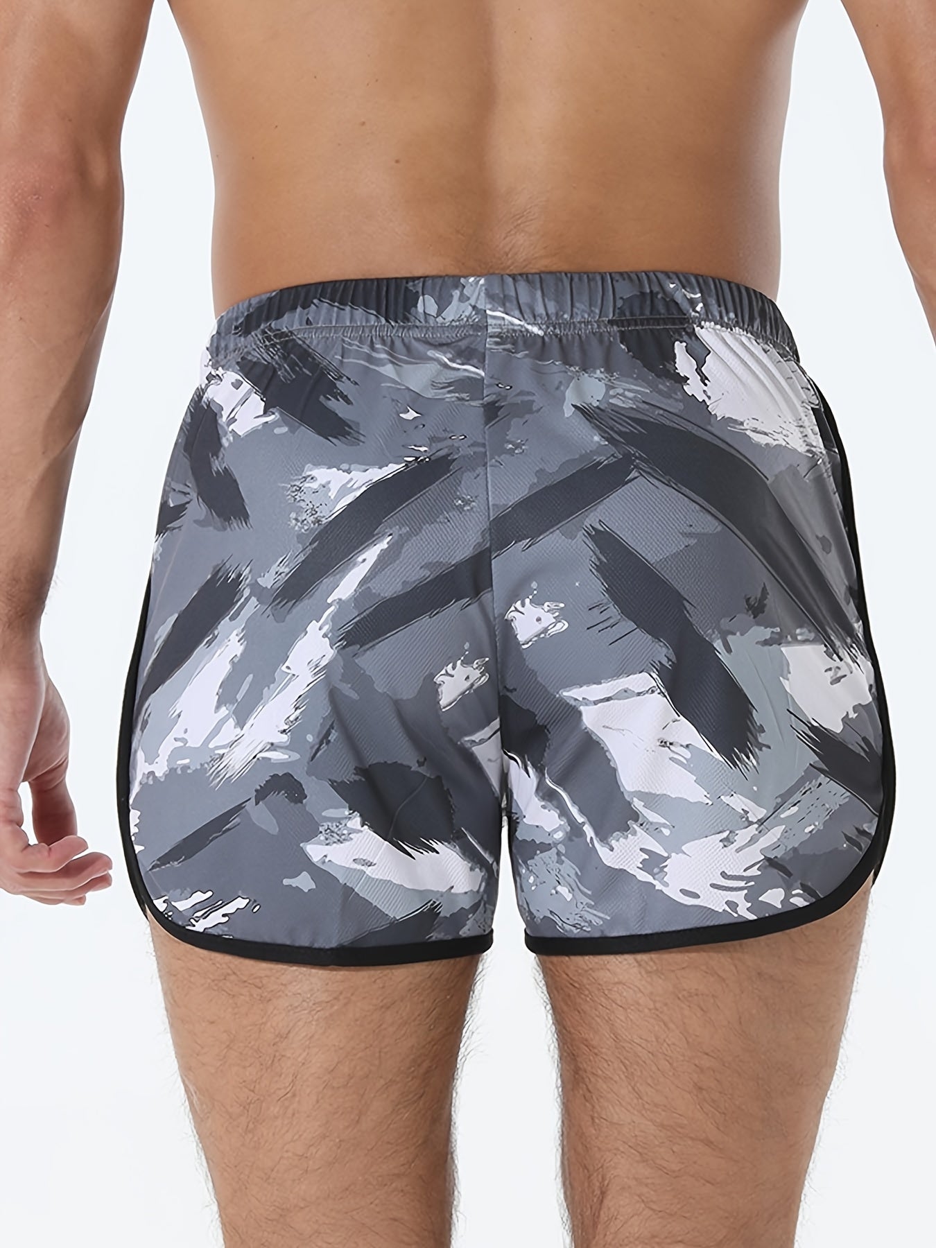 Men's Solid Drawstring Shorts Active Breathable Comfy