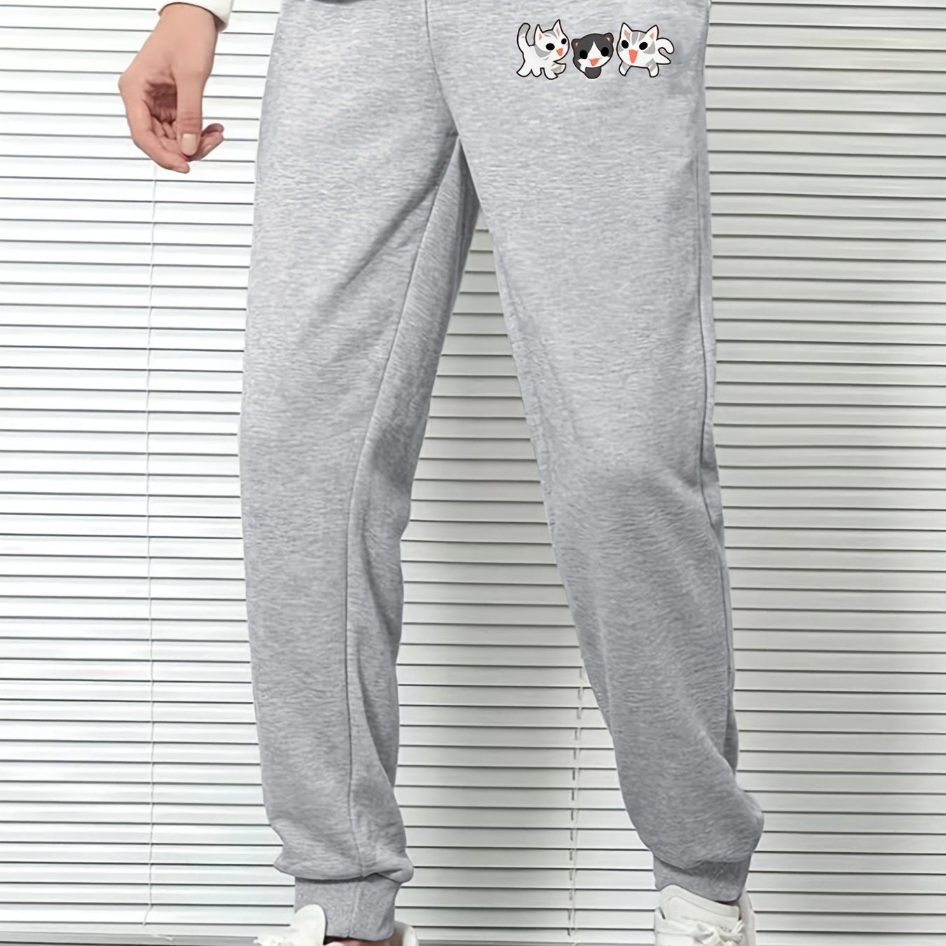 Cat Print Men's Casual Sweatpants