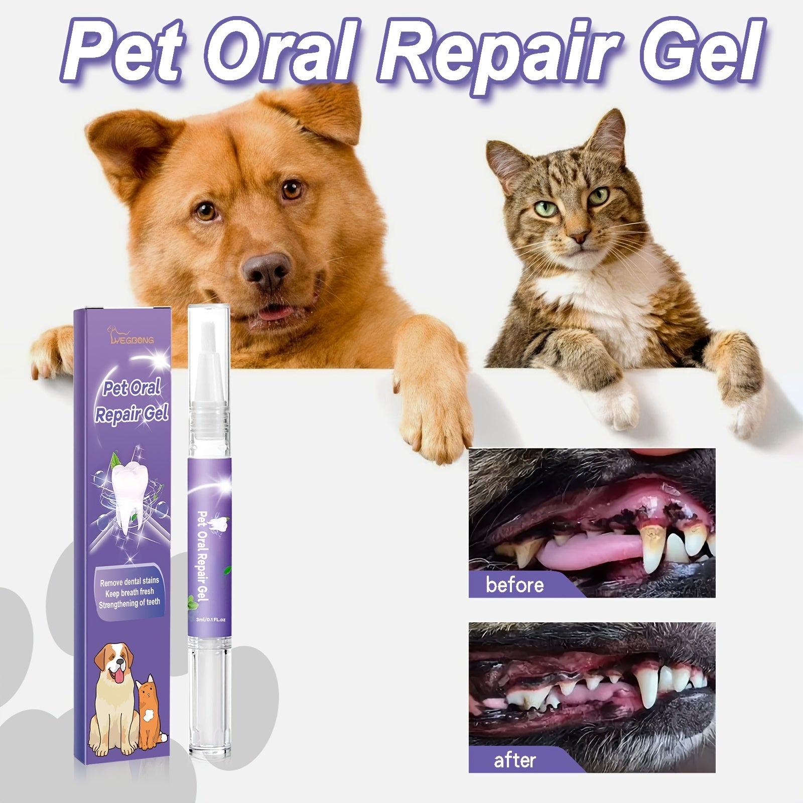 Pet Oral Repair Gel for Dogs and Cats