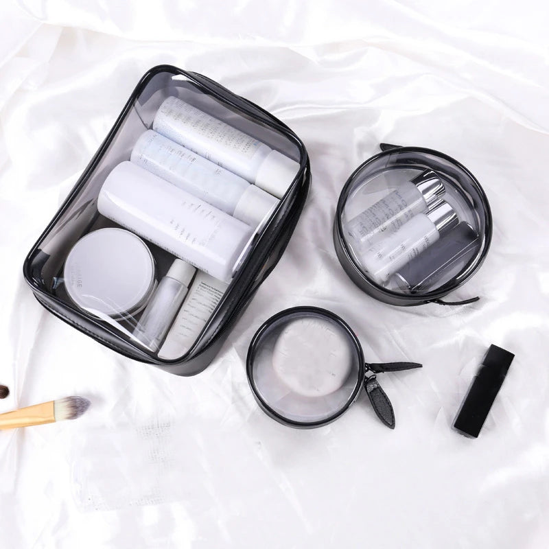 Clear PVC Makeup Bag Beauty Case Zipper Pouch