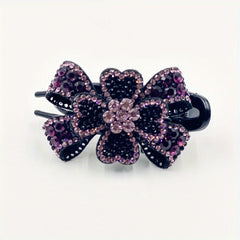 Crystal Flower Hair Claw Large Hair Clip