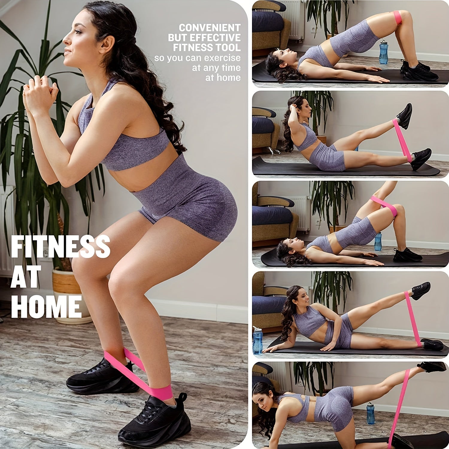 Resistance Loop Exercise Bands Set - Fitness & Physical Therapy Elastic Bands