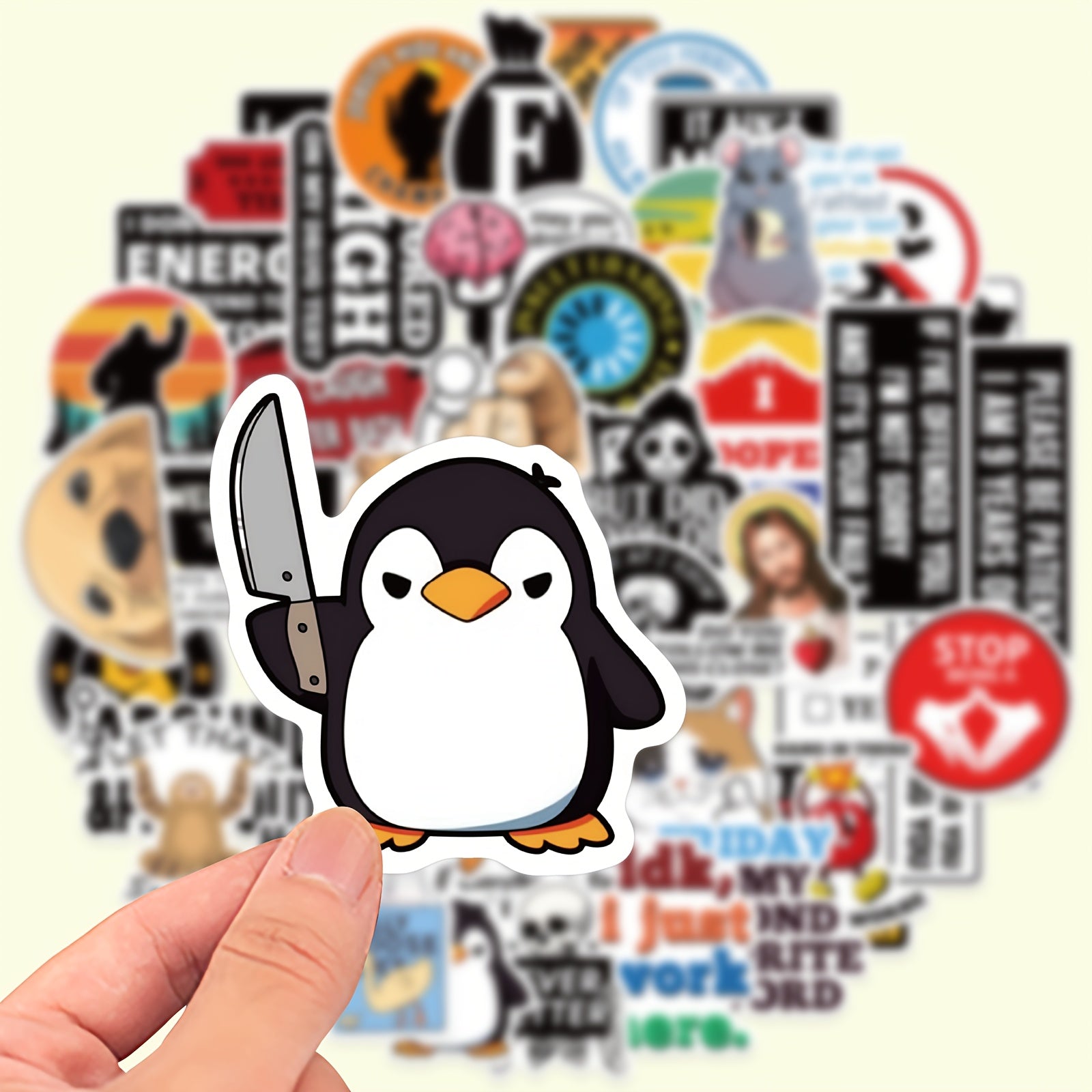 50 Pack Funny Graffiti Vinyl Stickers for Laptops Motorcycles Guitars