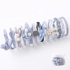 12pcs Elastic Hair Tie Hair Accessories For Women Rubber Band Ponytail Holders