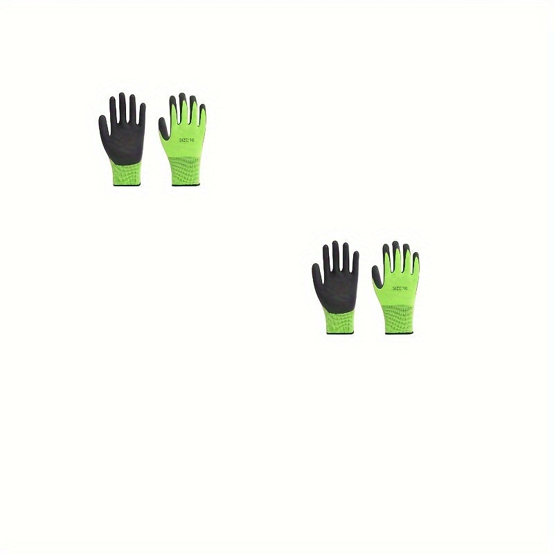 Gardening Gloves Rubber Coated Protective Work Gloves Medium Size