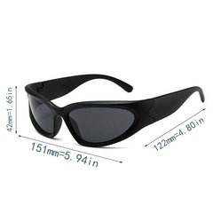 Y2K One piece Sunglasses Cyberpunk Mirror Lens Glasses UV400