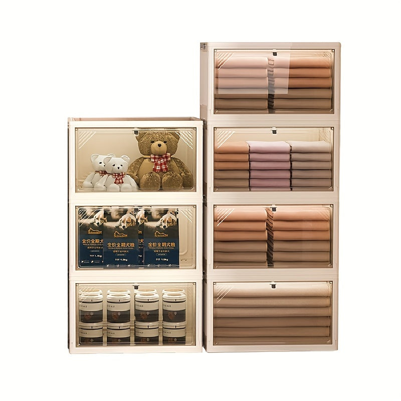 Stackable Storage Bins w/Lids - Organize Home & Office